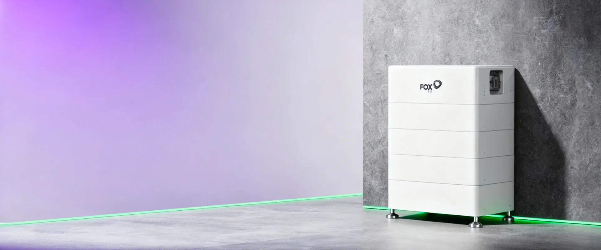 FoxESS thuisbatterij tegen een wand