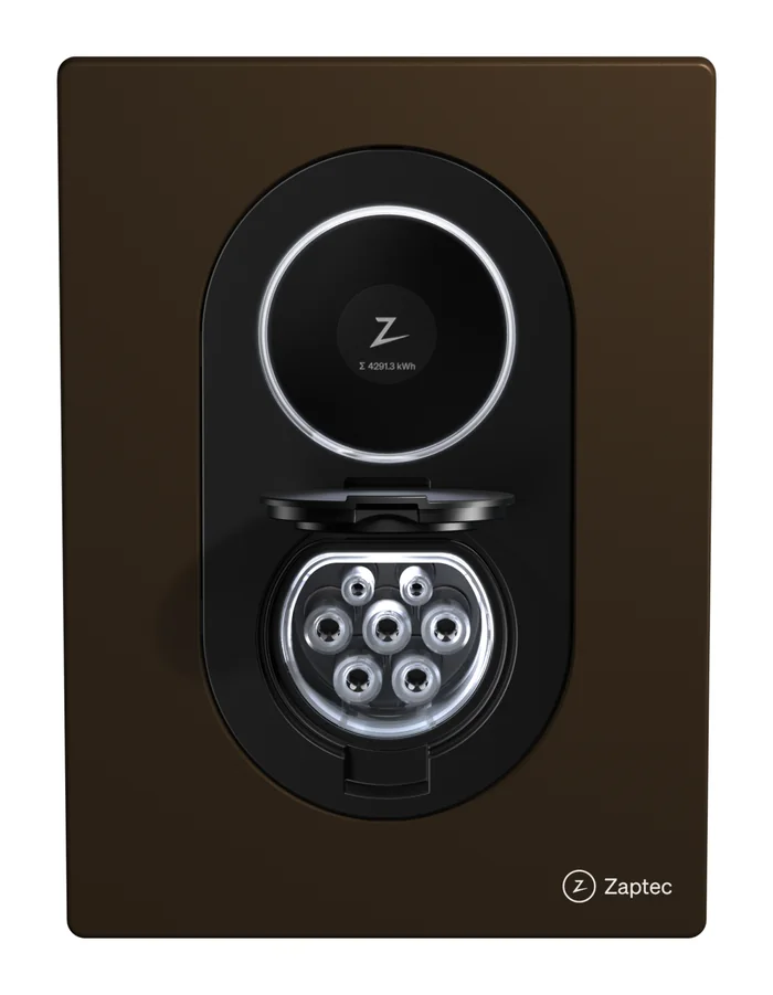 Zaptec Go 2 in Wood Brown